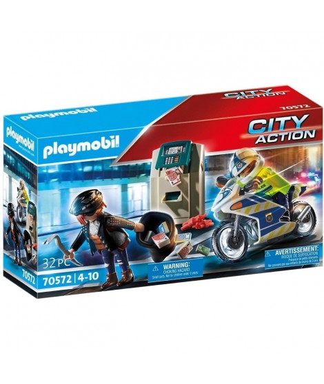 PLAYMOBIL - 70572 - City Action - Policier avec moto et voleur