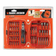 Kit Tournevis et Embouts a Cliquet (45 pieces) BLACK+DECKER - A7039-XJ