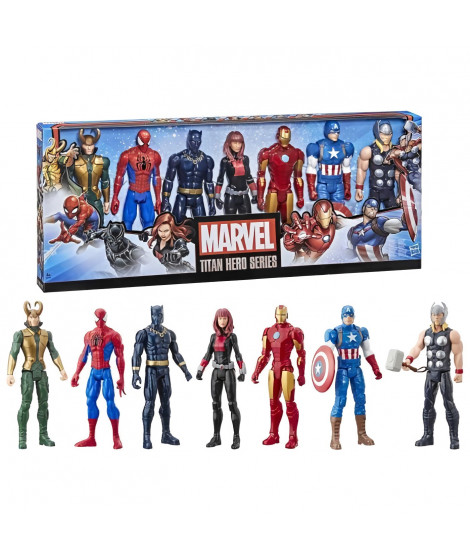 Pack de 7 figurines articulées Titan de 30 cm Marvel Avengers