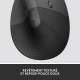 Souris Sans Fil - LOGITECH - LIFT for Business - Ergonomique Verticale - Bluetooth - Clics Silencieux - USB Logi Bolt - Graphite