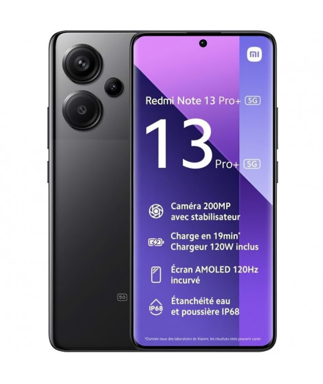 Redmi Note 13 Pro+ 5G Noir 12 GO + 512 GO