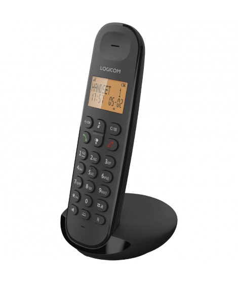 Téléphone fixe sans fil - LOGICOM - DECT ILOA 150 SOLO - Noir - Sans répondeur