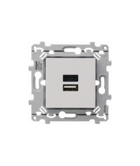 CHARGEUR DOUBLE USB A+C PURE ESS