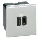 prise 2 USB Type-C 3A 5V  15W Mo