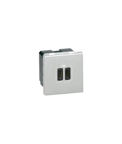 prise 2 USB Type-C 3A 5V  15W Mo