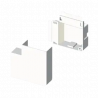 ANGLE PLAT BLANC RAL9010 20X50 U
