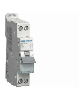 DISJONCTEUR 1P+N 3KA C-6A 1MOD U
