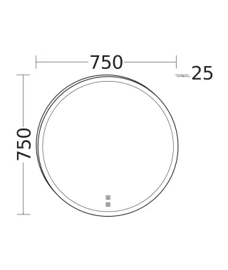 MIROIR DOMAO ROND Ø75 RETROECLAI