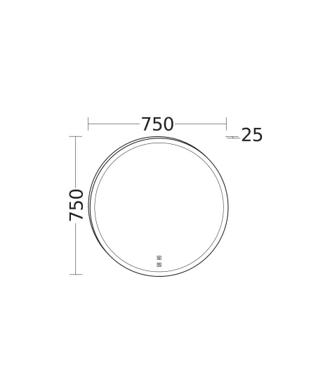 MIROIR DOMAO ROND Ø75 RETROECLAI