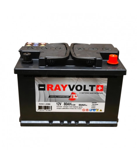 Batterie a décharge lente RAYVOLT 12V 80AH