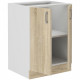 Meuble bas de cuisine SARA - 2 portes - Décor chene sonoma - L60 x P48 x H 82 cm