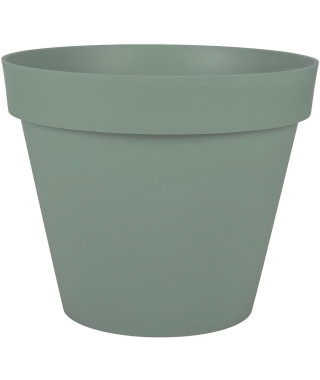 EDA PLASTIQUE - Pot de fleur rond Toscane - Ø 48 x H39 cm - 43 L - Vert laurier