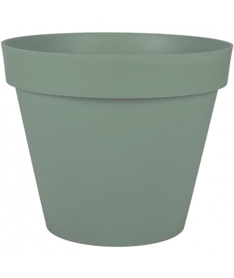 EDA PLASTIQUE - Pot de fleur rond Toscane - Ø 48 x H39 cm - 43 L - Vert laurier