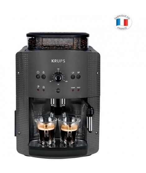 KRUPS EA810B70 Essential Machine a café a grain, Broyeur grain, Cafetiere expresso 2 tasses, Nettoyage auto, Buse vapeur Capp…