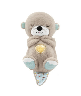 Fisher-Price - Ma Loutre Câlins Bonne Nuit - Jouet d'Eveil - Peluche Apaisante pour Bébé - Lumiere et Musique - Des la naissance