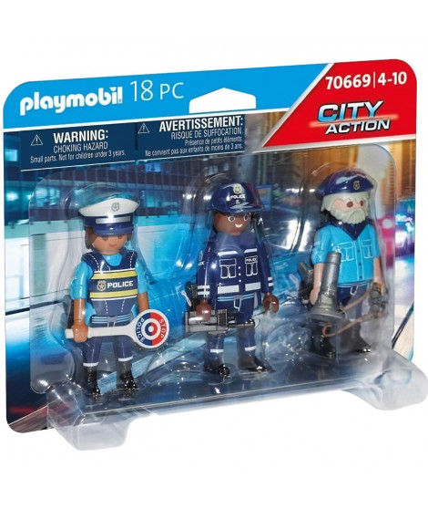 PLAYMOBIL - 70669 - Police Equipe de policiers
