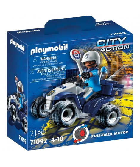 PLAYMOBIL - 71092 - Policier et quad