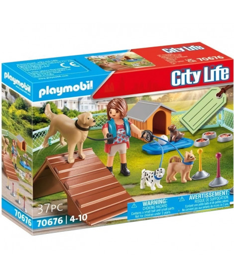 PLAYMOBIL - 70676 - Set cadeau Educatrice et chiens