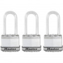 Master Lock Cadenas Excell 3 pcs Acier 45 mm M1EURTRILH