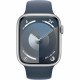 Apple Watch Series 9 GPS + Cellular - 45mm - Boîtier Silver Aluminium - Bracelet Storm Blue Sport Band - S/M