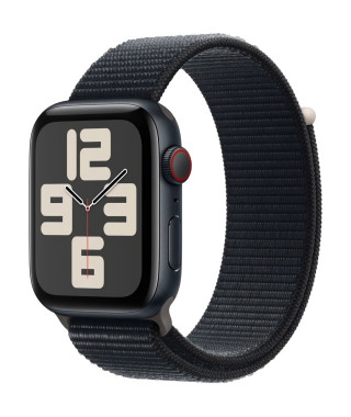 Apple Watch SE GPS + Cellular - 44mm - Boîtier Midnight Aluminium - Bracelet Midnight Sport Loop