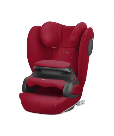 Réhausseur auto CYBEX Pallas B2-Fix + Lux et Dynamic Red-Mid Red Pu1 - De 9 mois a 12 ans - Dossier ajustable - Rouge