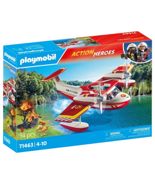 PLAYMOBIL 71463 Hydravion avec pompier - Action Heroes - Les pompiers - Des 4 ans