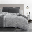 NEWSPAPER Parure de couette Microfibre - Gris - 220x240 cm