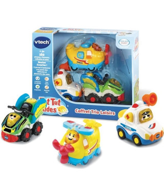 VTECH - Tut Tut Bolides - Coffret Trio Loisirs (Avion + Formule 1 + Bus) - Multicolore - Mixte - 12 mois+