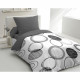 Parure de couette microfibre Audace - 1 housse de couette 140x200 cm + 1 taie d'oreiller 63x63 cm - Gris clair - HOME LINGE P…