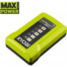 Chargeur 36V standard 1,7 A - RYOBI - MAXPOWER - Li-ion - Vert / Anthracite