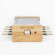 Appareil a raclette/grill HKoeNIG - 8 personnes - Design bois - Surface de cuisson 38x19,5 cm - Puissance 1200W