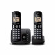 Téléphone sans fil avec répondeur PANASONIC KX-TGC222EB - Noir - Ecran LCD - 50 noms et numéros - 15 sonneries