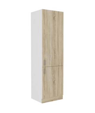 Colonne SARA - 2 portes - Décor chene sonoma - L60xP57xH210 cm - Fabriqué en Pologne