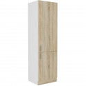 Colonne SARA - 2 portes - Décor chene sonoma - L60xP57xH210 cm - Fabriqué en Pologne
