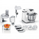 Kitchen machine Serie 2 BOSCH - Robot de cuisine - 700W - 4 vitesses + turbo - Bol mélangeur inox 3,8 L - Blender 1,25 L - Blanc