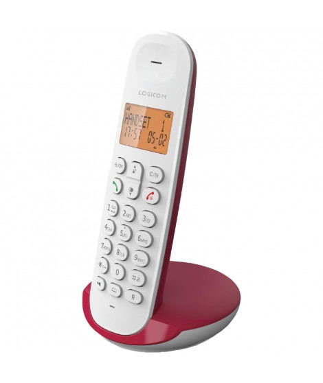 Téléphone fixe sans fil - LOGICOM - DECT ILOA 150 SOLO - Framboise - Sans répondeur