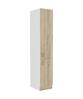 Colonne SARA - 2 portes - Décor chene sonoma - L40xP57xH210 cm - Fabriqué en Pologne