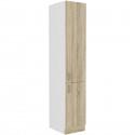 Colonne SARA - 2 portes - Décor chene sonoma - L40xP57xH210 cm - Fabriqué en Pologne