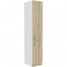 Colonne SARA - 2 portes - Décor chene sonoma - L40xP57xH210 cm - Fabriqué en Pologne