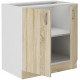 Meuble bas SARA - 2 portes - Décor chene sonoma - L80xP48xH82 cm - Plan de travail non inclus - Fabriqué en Pologne