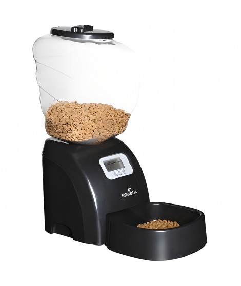 EYENIMAL Distributeur automatique 5 kg de croquettes 45x20x47 cm - Noir - Pour chat et petit chien