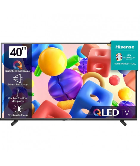 TV QLED - HISENSE - 40A5KQ - FHD 1920x1080 - Smart TV - Tuner Satellite