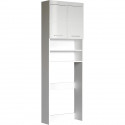 Meuble machine a laver AMANDA - 2 portes - L63 x P24 x H187 cm - Blanc - TRENDTEAM