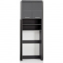 Meuble machine a laver AMANDA - 2 portes - L63 x P24 x H187 cm - Gris - TRENDTEAM