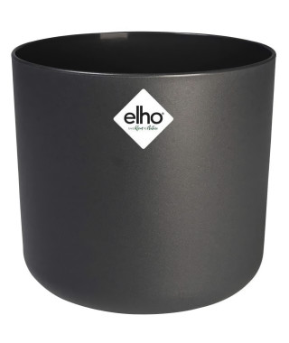 ELHO B.for Soft Pot de fleurs rond 25 - Noir - Ø 25 x H 23 cm - intérieur - 100% recyclé