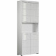 Colonne double AMANDA - 4 portes + 1 niche - L73 x P31 x H190 cm - Blanc - TRENDTEAM