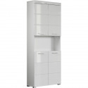 Colonne double AMANDA - 4 portes + 1 niche - L73 x P31 x H190 cm - Blanc - TRENDTEAM