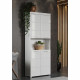 Colonne double AMANDA - 4 portes + 1 niche - L73 x P31 x H190 cm - Blanc - TRENDTEAM