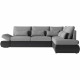 Canapé d'angle réversible convertible SEVARA 4 places - PU et tissu Gris - Coffre de rangement - L267 x P200 x H90 cm